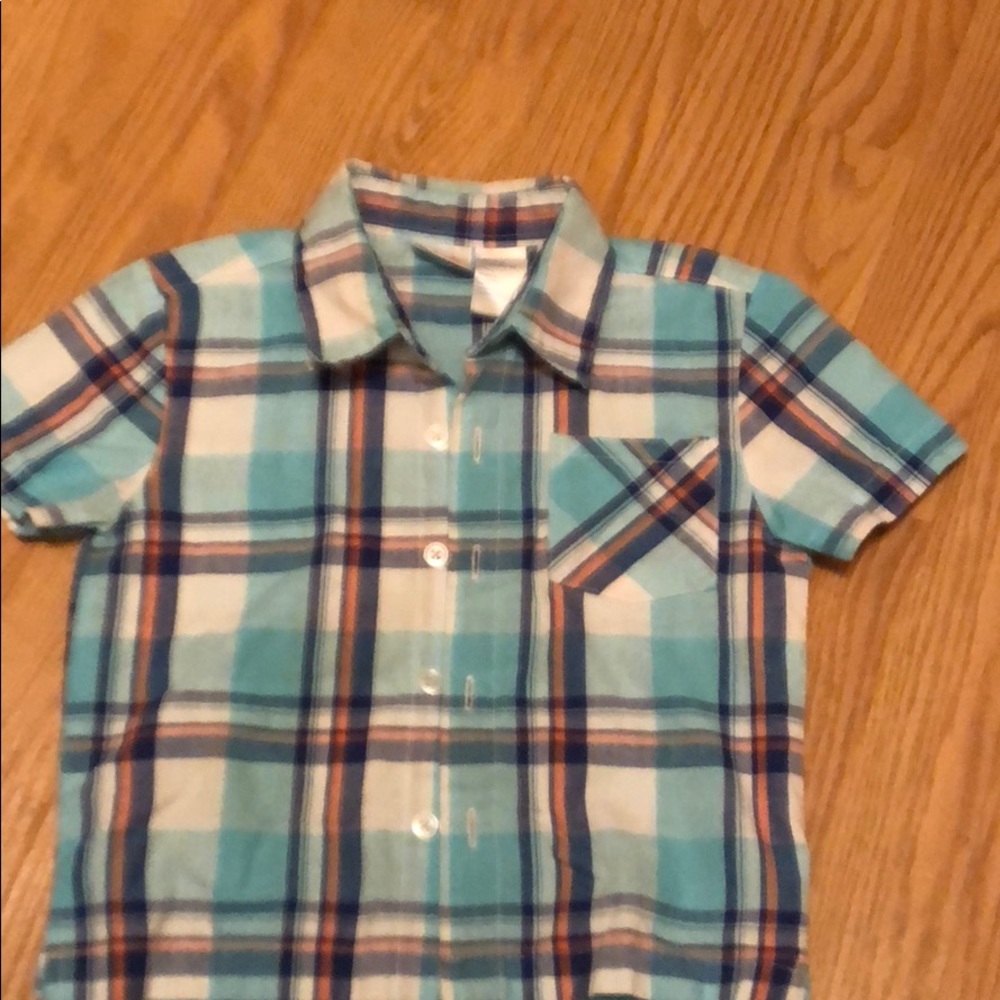 Plaid button down shirt